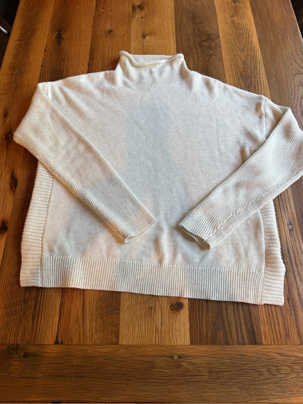 Tahari Cream Cowl Neck Sweater